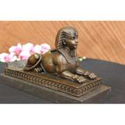 Wine Bottle Holder Sphinx Egyptian Bronze Statue