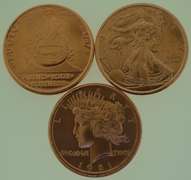 3 Fine .999 Copper Coin