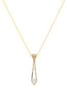 Fabulous Yellow Gold Round Diamond Solitaire Pendant on Chain