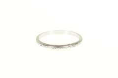 Platinum 2.1mm Art Deco Etched Pattern Wedding Band Ring