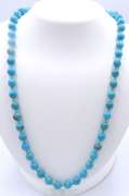 Turquoise Beads Long Necklace