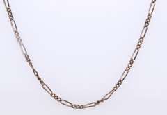 Vintage Sterling Silver Figaro Chain Necklace