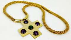 1970 Lanvin Paris Huge Cross Necklace