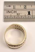 Wide WG Band Edged in diamonds