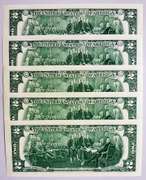 (5) Superb Crisp Exceptional 2013 $2 Star Replacement Notes San Francisco-Consecutive!
