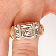 14kt Solid Gold & Diamond Ring