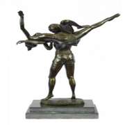Two Russian Dancer Bronze Statue