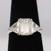 Remarkable +4ctw. Three-Diamond Ring