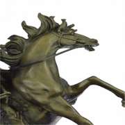 Western Cowboy with Bucking Horse Bronze Sculpture
