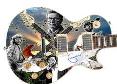 Eric Clapton Slowhand Autographed Signed Graphics Photo Guitar ACOA