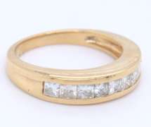 Sparkling Yellow Gold Diamond Band