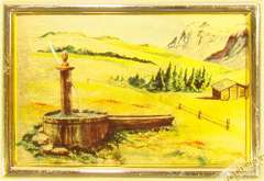 VERY COLLECTIBLE FINE CERTIFIED 23K GOLD LEAF SCENERY