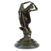 Nude Lady with Angel Bronze Statue