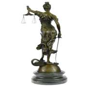 25 inches Tall Blind Justice Hot Cast Handcrafted Sculpture Figurine