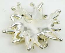 Amazing Large Sterling Chrysanthemum Flower Pendant