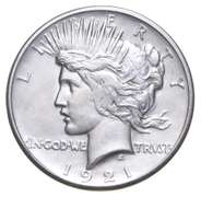 1921 Peace Silver Dollar