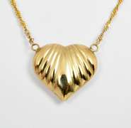 Cute Puffed Heart Necklace