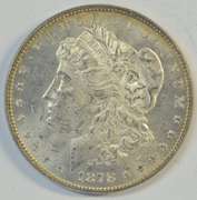 Frosty-white very Choice BU 1878-P 7TF Morgan Silver Dollar