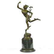Roman Mercury Figure Ancient Bronze Sculpture