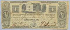 April 2 1862 $ 1 Bank of The State Of South Carolina Charleston Note