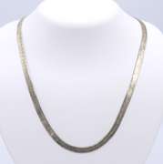 Vintage Sterling Silver Herringbone Necklace
