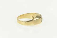 10K Yellow Gold 0.40 Ctw Diamond Retro Men's Squared Cluster Ring