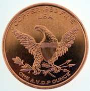Seated Liberty 1 oz .999 Fine Copper Round