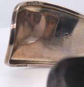 Sterling Silver Mexico Coral Cuff Bracelet