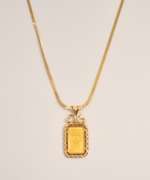 24k Ingot Pendant on a Necklace