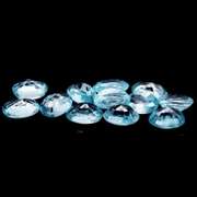 Brilliant 9.23ct sky blue Zircon set