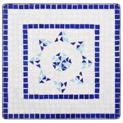 Bistro Table Blue and White 23.6 inch Ceramic
