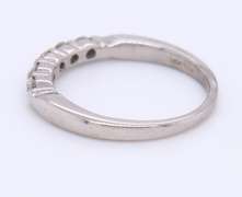 Sparkling White Gold 5 Stone Shared Prong Diamond Band