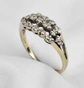 Tasteful 14k WG Cluster Ring