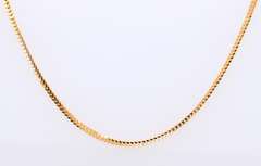 Simple 22kt Yellow Gold Foxtail Chain Necklace