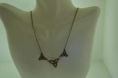Sterling Silver Three Trinity Knot Necklace