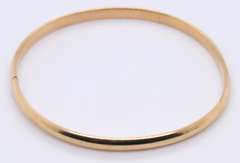 14KT Yellow Gold Plain Bangle