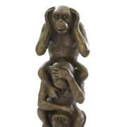 Three Wise Monkey Bronze Sculpture