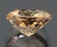 Exciting 3.09ct 9mm champagne Imperial Topaz solitaire
