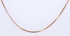 Vintage Sterling Silver Italian Box Chain Necklace