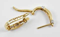 Feminine Baguette Diamond Hoops