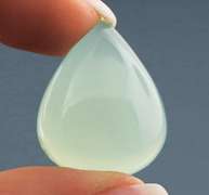 Glowing 22.77ct untreated Chalcedony cabochon