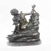 Nude Nymph Bronze Sculpture
