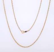 Simple Yellow Gold Rolo Chain Necklace