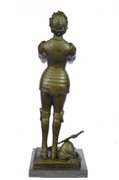 Saint Joan of Arc Bronze Marble Sculpture