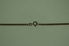 Italian Vintage Sterling Silver Flat Rope Chain Necklace