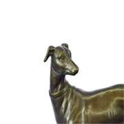 Two Greyhounds Playing Bronze Statue