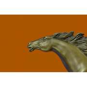 Wild Horse Galloping Mustang Ranch Bronze Figurine