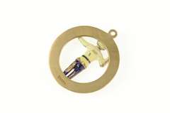 14K Yellow Gold Ornate Enamel Crossing Guard Charm/Pendant