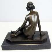 Victorian Lady Bronze Statue