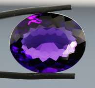 Oval cut 29.10ct royal purple created Amethyst